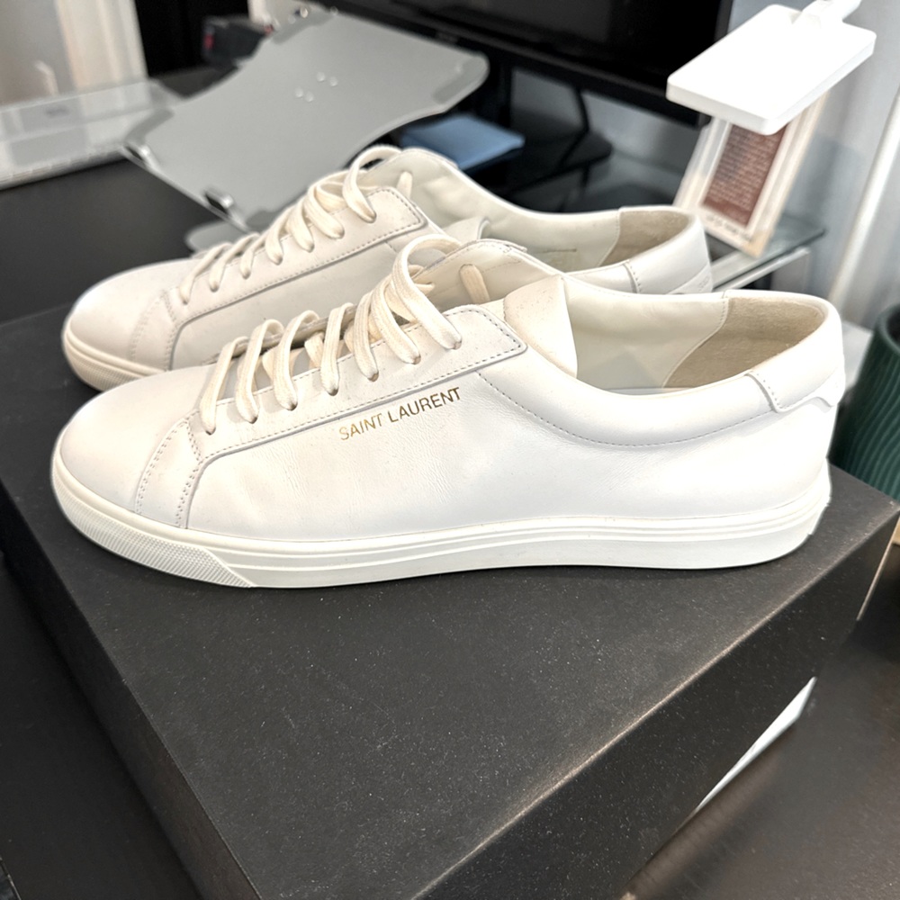 Brand new never worn YSL ANDY SNEAKERS IN LEATHER men’s sneakers.